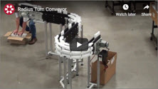 DynaCon Radius Turn Conveyor Video